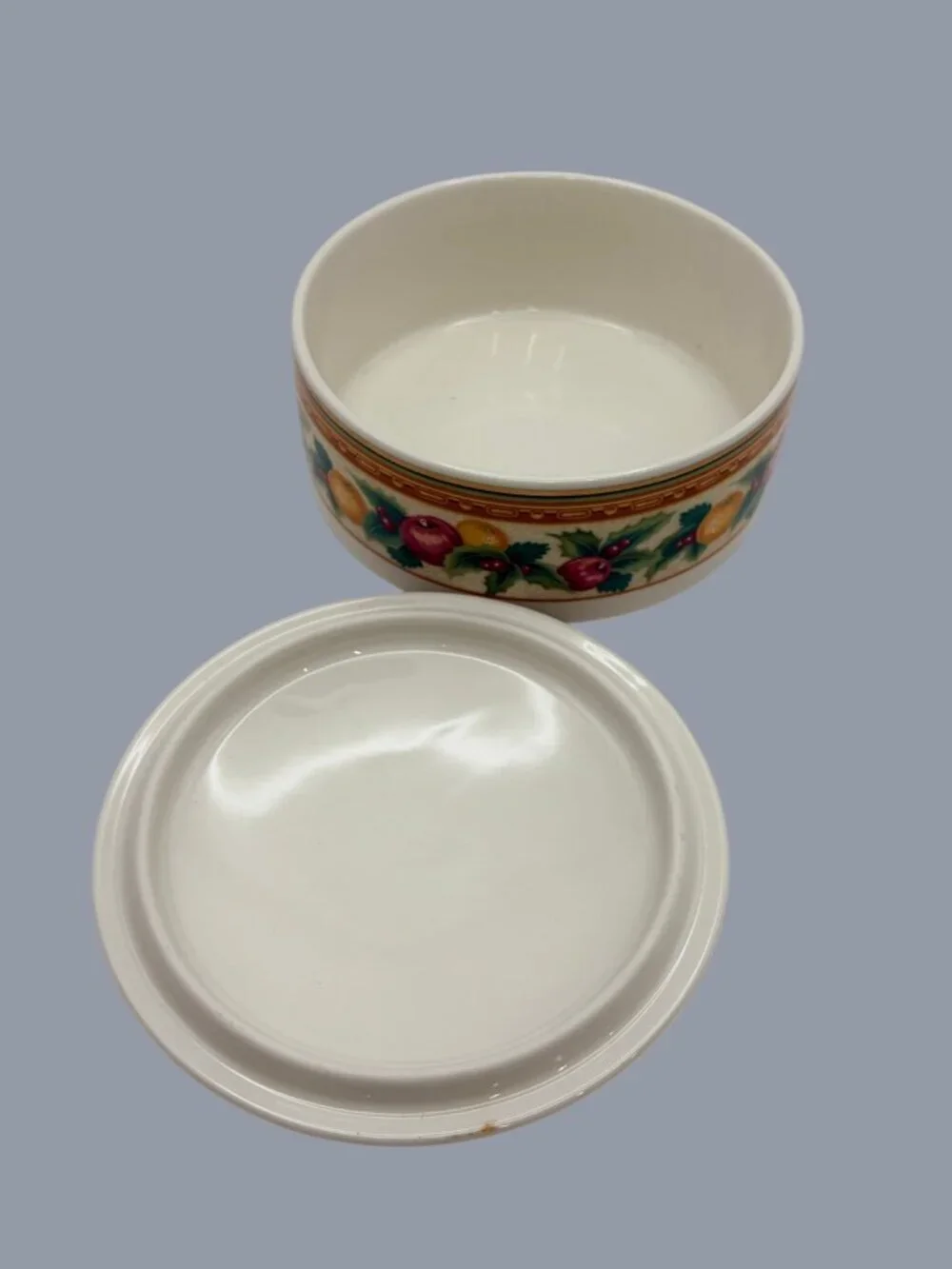 Mikasa Holiday Fruit Round Covered Trinket Box Candy Dish UT111/683 Japan 5